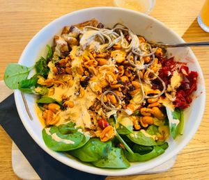 Soba bowl at Veganika in Ljubljana