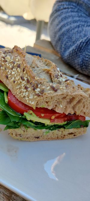 Avocado Sandwich at Veganika in Ljubljana
