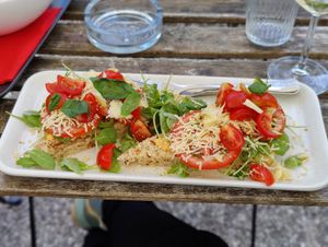 Nika's favorite things sandwich at Veganika in Ljubljana