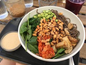 Soba 103 salad  at Veganika in Ljubljana