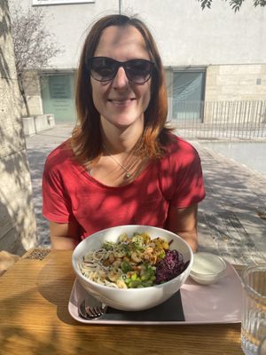 Udon noodles  at Veganika in Ljubljana
