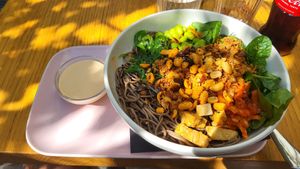 Soba Noodles at Veganika in Ljubljana