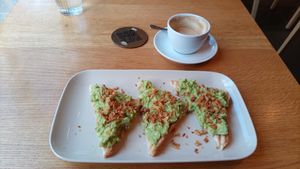 Avocado toasts at Veganika in Ljubljana