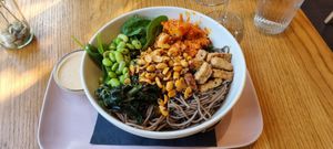 Soba bowl at Veganika in Ljubljana