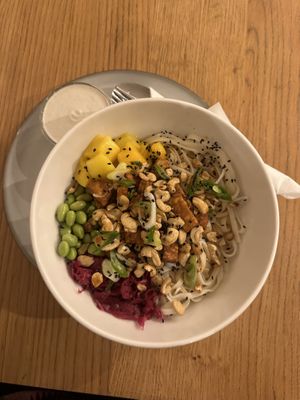 the red cabbage was a bit too salty  at Veganika in Ljubljana