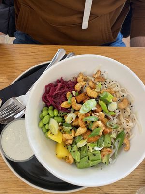 Udon bowl   at Veganika in Ljubljana