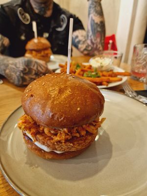 Burgir at Veganika in Ljubljana