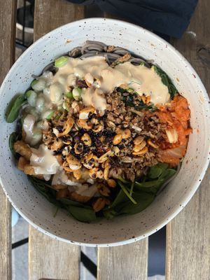 "Soba 103", soba noodles  at Veganika in Ljubljana