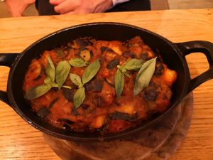 Gnocchi at Veganika in Ljubljana