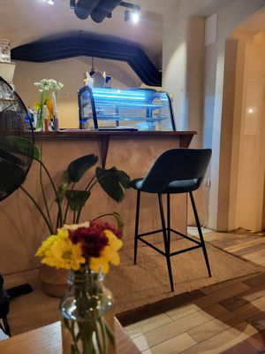 Interiour at Veganika in Ljubljana