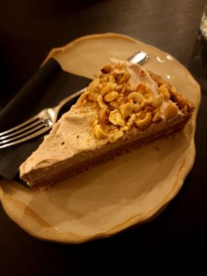 Hazelnut cake at Veganika in Ljubljana