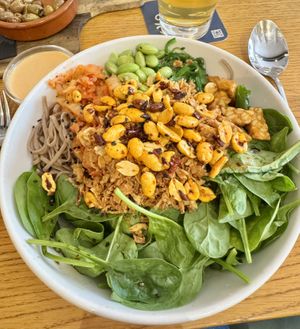 Soba noodles   at Veganika in Ljubljana