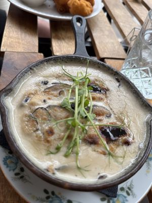 Polenta Mushroom sauce 😋  at Veganika in Ljubljana