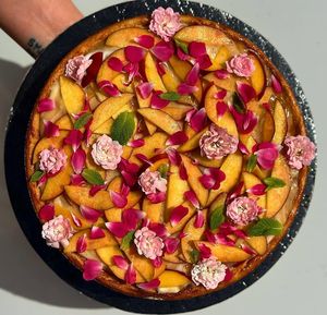 Pink and orange at Veganika in Ljubljana