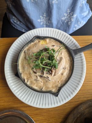 mushroom polenta at Veganika in Ljubljana