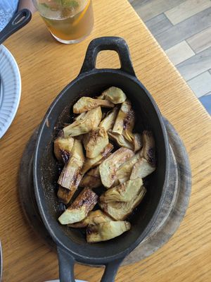 artichokes! at Veganika in Ljubljana