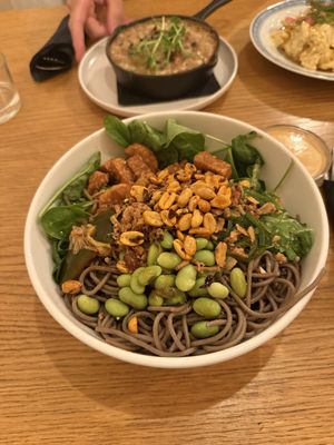 Soba bowl  at Veganika in Ljubljana