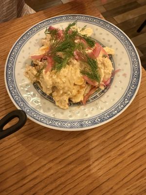 Potato salad  at Veganika in Ljubljana