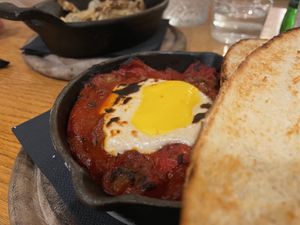 Vegan Shakshuka with Cashew + Carrot Cream   at Veganika in Ljubljana