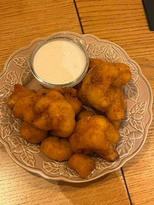 breaded cauliflower at Veganika in Ljubljana