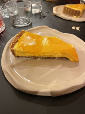 Mango cake  at Veganika in Ljubljana