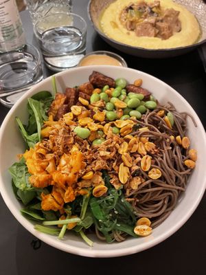 Soba noodles  at Veganika in Ljubljana