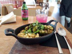 Mac&cheese - daily dish at Veganika in Ljubljana