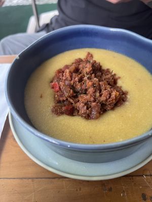 Polenta cremosa com ragu vegano   at Tita Bistro in Rio De Janeiro