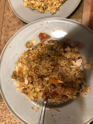 Couscous salad. Curried tofu side.  at Tita Bistro in Rio De Janeiro