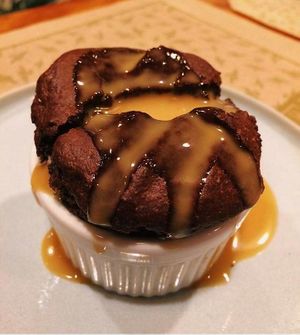 Vegan brownie 70% cacao with coconut milk dulce de leche at Tita Bistro in Rio De Janeiro