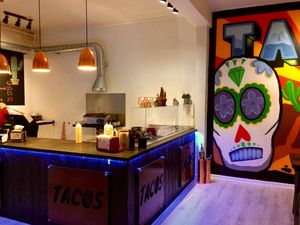 Customize your tacos, bowls and nachos at the counter at Tacos Fredericia  in Fredericia