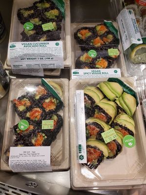 Vegan sushi at Whole Foods Market in Venice