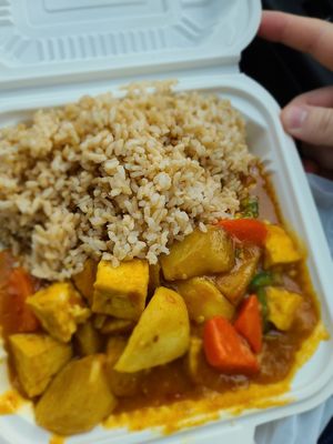 Veggie chicken curry at Garden Fresh in Mountain View