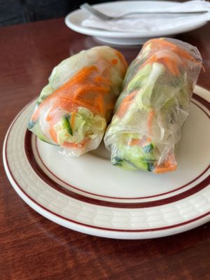 Moo shu basil rolls at Garden Fresh in Mountain View
