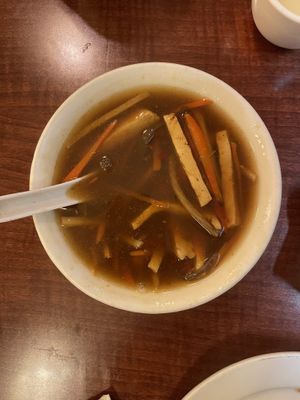 Hot and sour soup  at Garden Fresh in Mountain View