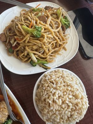 Black pepper noodles  at Garden Fresh in Mountain View