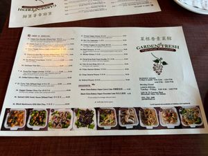 Menu 2 at Garden Fresh in Mountain View