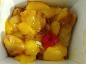 #41 Mango Chicken $12.95: Really delicious goes well with the Basil Tempura if you're with someone to share at Garden Fresh in Mountain View