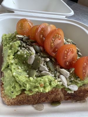 Avocado toast  at Hello Juice in St Louis