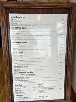 Menu at Hello Juice in St Louis