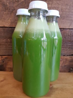 Green juices at Fresh and Organic in London