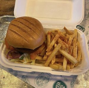 Soy burger   at Vegan Munch in Birmingham