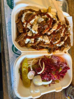 Döner and Fries Box (Halal Snack Pack!)  at Vegan Munch in Birmingham