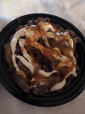 Hummus and vegan lamb at Vegan Munch in Birmingham