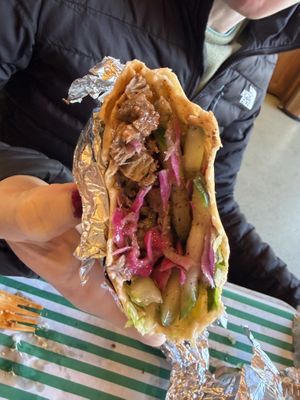 Vegan lamb shawarma   at Vegan Munch in Birmingham