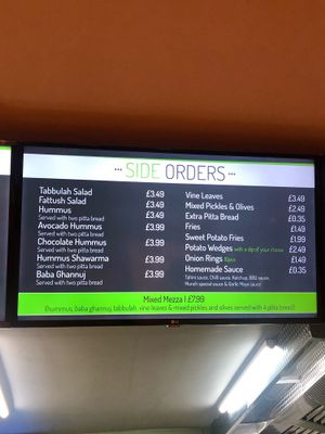 Side orders at Vegan Munch in Birmingham