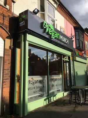 Street view  at Vegan Munch in Birmingham