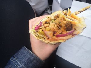 Vegan doner wrap at Vegan Munch in Birmingham
