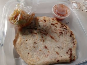 Vegan pupusa at Pupuseria Kent Island in Stevensville