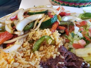 Veggie fajita! at Pupuseria Kent Island in Stevensville